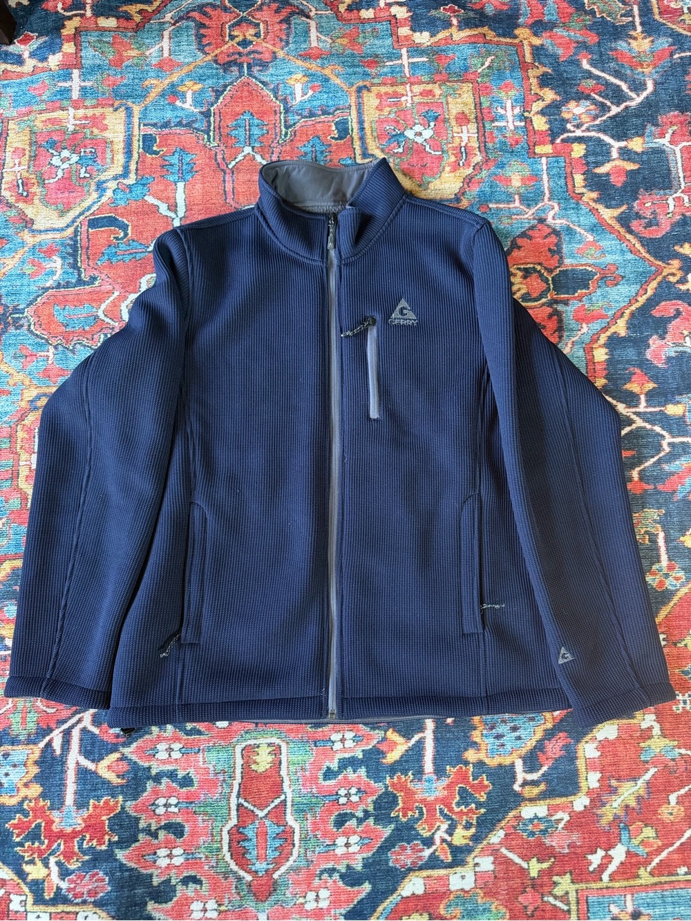 Gerry Weber Men's Navy Zip-Up Sweater Jacket